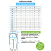 Velikostní tabulka k produktu slim zateplené softshellové kalhoty 09 2025