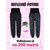 Grafika Dívčí softshellové kalhoty reflexni srdicka reflexní potisk