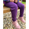 Dívčí fialové zateplené legíny detail2