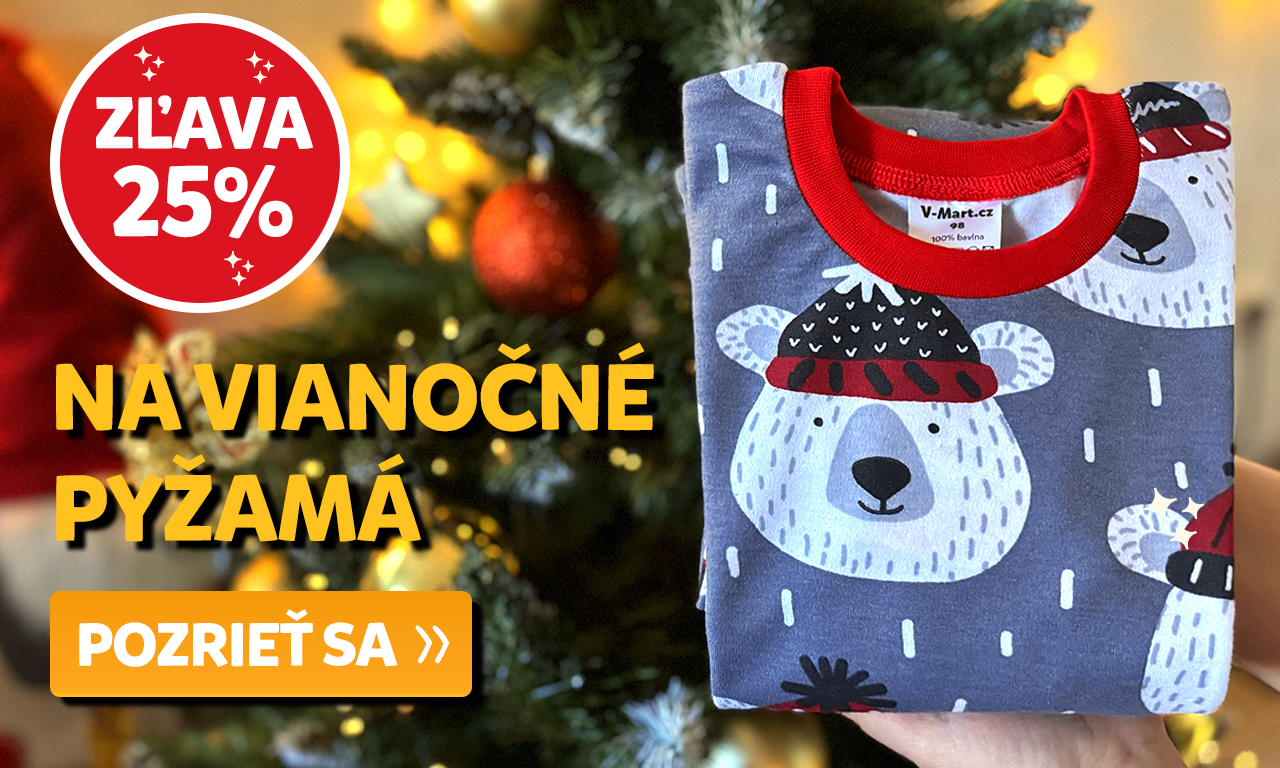 Vánoční pyžama s 25% slevou - PC