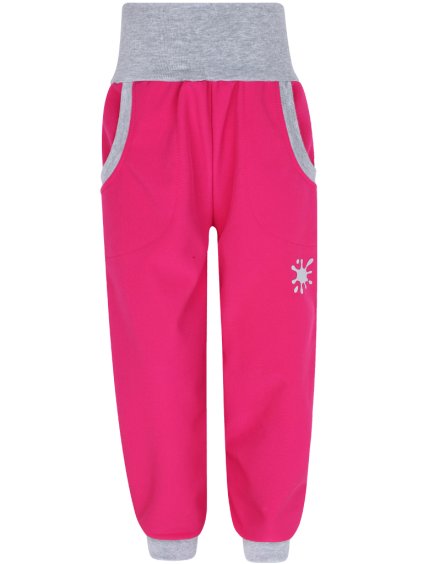 Dětské zateplené malinové sofshellové kalhoty