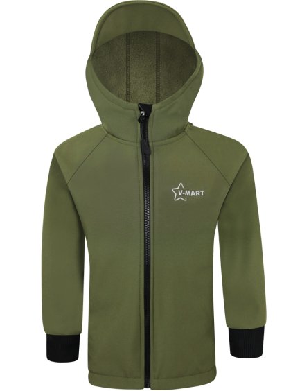 Chlapecká PREMIUM khaki softshellová bunda