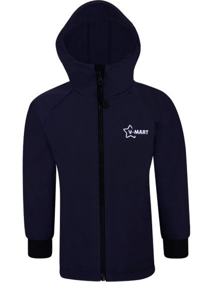Dětská premium tmavě modrá softshellová bunda