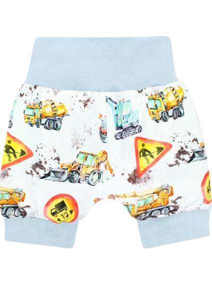 Chlapecké kraťasy pro miminko stavební stroje