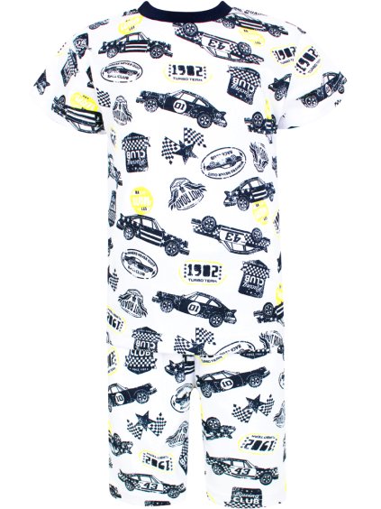 Dětské pyžamo s krátkým rukávem závodní auta