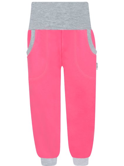 Dětské světle růžové tepláky s vysokým pasem kopie