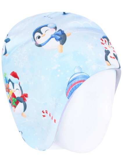 Dětská zateplená čepice tučňáci na ledě