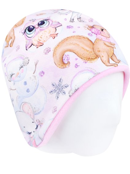 Dětská zateplená čepice zvířátka na ledě