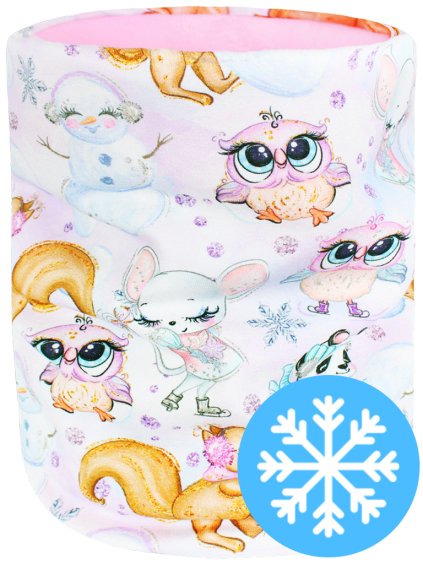 Zateplený nákrčník Zvířátka na ledě nový
