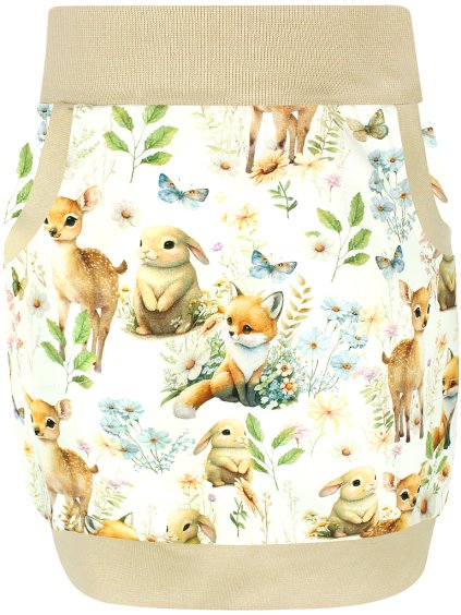 Dívčí sukně zvířátka na louce