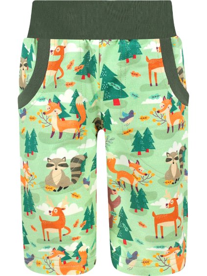 Chlapecké bermudy zelený les