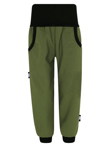 Chlapecké khaki softshellové kalhoty