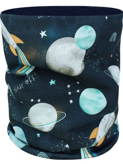 Dětský modrý nákrčník vesmír nový