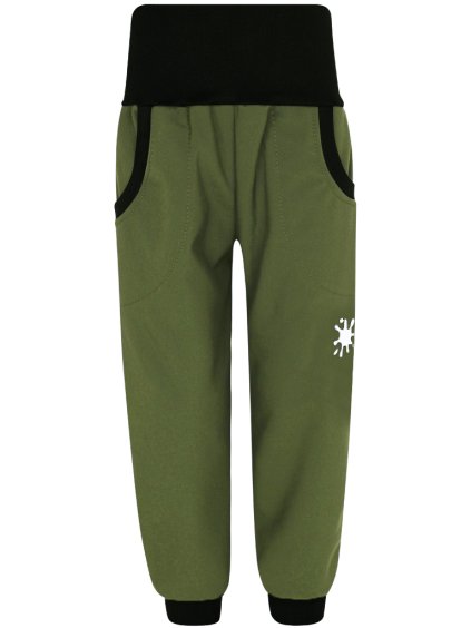 Dětské khaki softshellové kalhoty