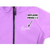 PREMIUM Dívčí softshellová bunda fialová detail reflexní prvek1