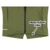 Chlapecká PREMIUM khaki softshellová bunda detail prodloužený střih