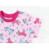 Dětské pyžamo s krátkým rukávem jednorožci detail rukávu