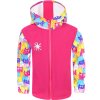 Dívčí softshellová bunda barevné kočičky