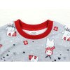 Dětské pyžamo vánoční medvídci detail krku