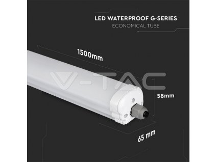 V-TAC LED svietidlo prachotes 150cm 48W 6400K 120lm/W IP65