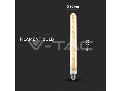 V-TAC LED žiarovka E27 T30 5W 2200K amber filament