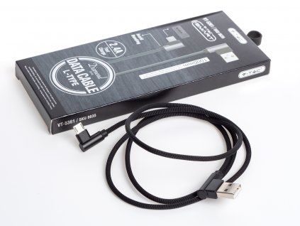 V-TAC POWER USB kábel MICRO-USB 1m čierny