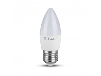 V-TAC LED žiarovka E27 C37 4,5W teplá biela