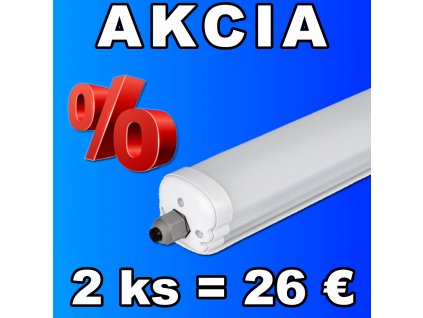 V-TAC LED svietidlo 120cm 36W 120lm/W studená biela IP65 - 2 ks