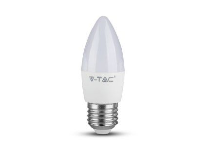 V-TAC LED žiarovka E27 C37 5,5W denná biela