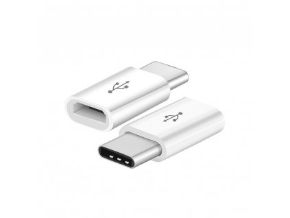 V-TAC POWER redukcia z micro USB na USB-C biela