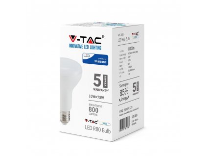 V-TAC PRO SAMSUNG LED žiarovka E27 R80 10W denná biela