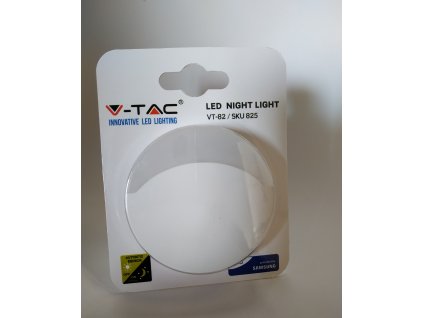 V-TAC PRO LED nočné svetlo do zásuvky denná biela kruhové