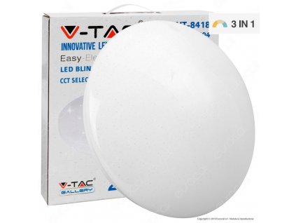 V-TAC LED svietidlo 18W hviezdny kryt 3v1 teplá + denná + studená biela