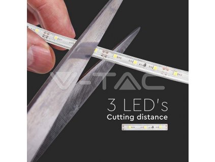 V-TAC LED pás SMD3528 60 LED/m 3,2W/m modrá IP65