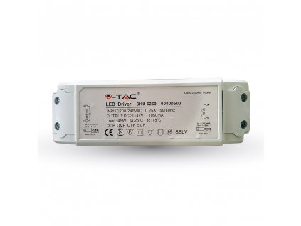 V-TAC napájací zdroj pre LED panel 45W stmievateľný