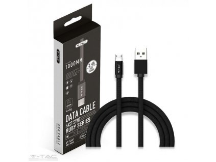 V-TAC POWER USB kábel MICRO-USB 1m čierny