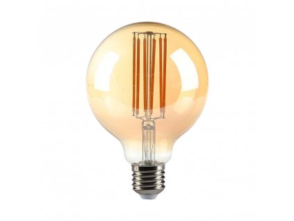 V-TAC LED žiarovka E27 G95 7W 2200K amber filament