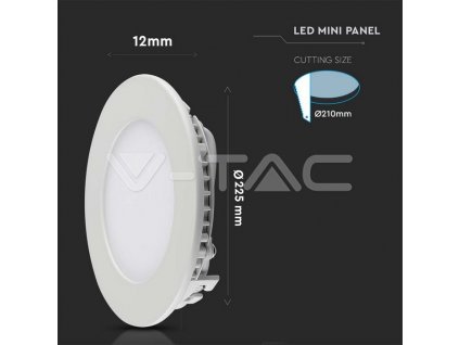 V-TAC LED panel 18W 4000K kruhový