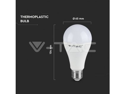 V-TAC PRO LED žiarovka  E27 A65 15W 6400K 160 lm/W