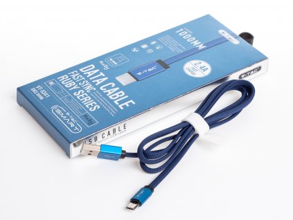 V-TAC POWER USB kábel MICRO-USB 1m modrý