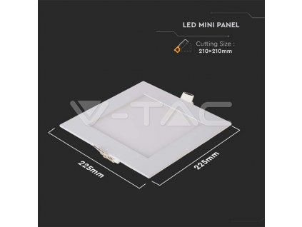 V-TAC LED panel 18W 4000K štvorcový