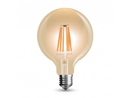 V-TAC LED žiarovka  E27 G125 8W 2200K filament stmievateľná