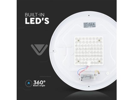 V-TAC LED svietidlo 24W kruhové 3v1 mliečny kryt
