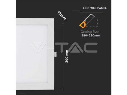 V-TAC LED panel 36W 6400K štvorcový
