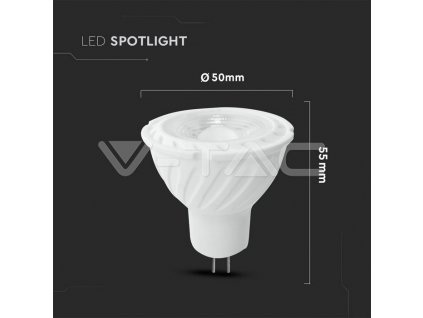 V-TAC PRO LED žiarovka MR16 6,5W 6400K