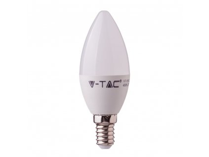 V-TAC LED žiarovka E14 C37 3W studená biela