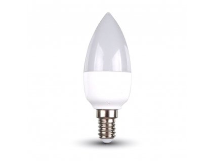 V-TAC LED žiarovka E14 C37 5,5W studená biela