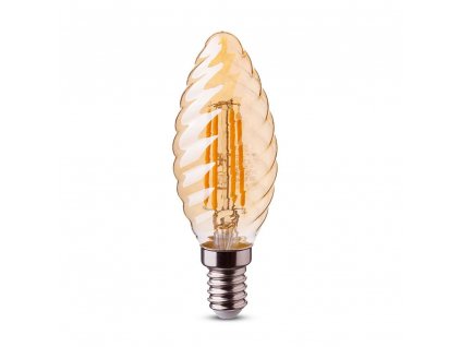 V-TAC LED žiarovka E14 C37 4W 2200K amber filament twist