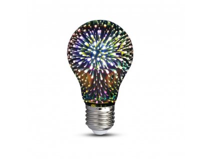 V-TAC LED žiarovka E27 A60 3W teplá biela filament 3D ježko