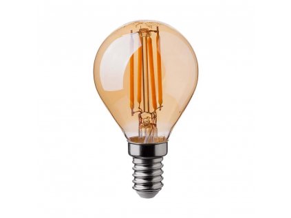 V-TAC LED žiarovka E14 P45 4W 2200K amber filament